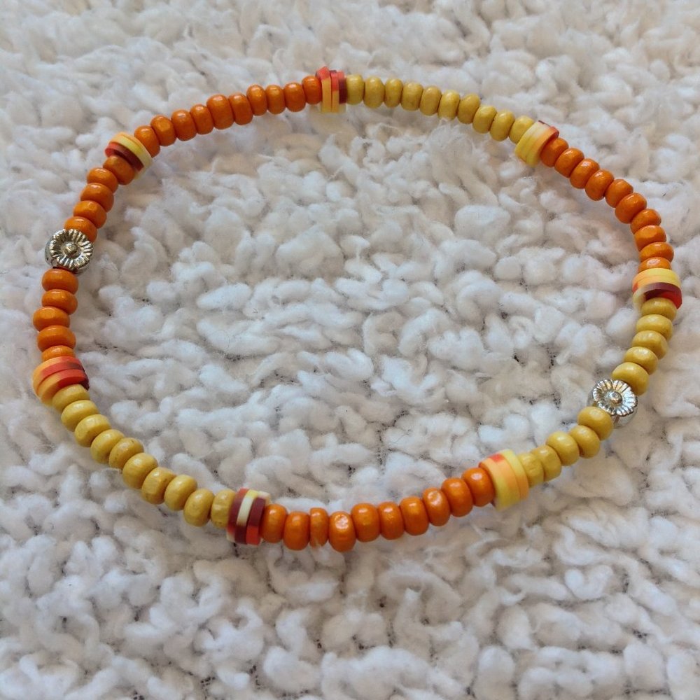 3/$15:  Handmade Stretch Ankle Bracelet-wood beads